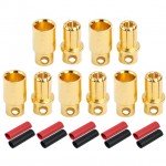 Radient 8mm Gold Bullet Connector with Heat Shrink (5 Pairs) - RDNAC010098