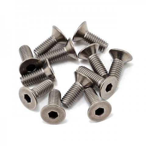 Team Losi Racing Titanium Front/Centre/Rear Transmission Screw Set (Pack of 12 Screws) - TLR6200