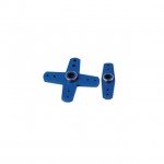 Fastrax KO Straight and Cross Type Servo Horns (Blue) - FAST12B