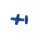 Fastrax KO Straight and Cross Type Servo Horns (Blue) - FAST12B