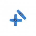 Fastrax Futaba Straight and Cross Type Servo Horns (Blue) - FAST13B