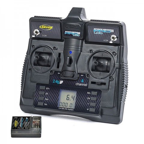 Carson Reflex Pro 3.1 4-Channel 2.4Ghz LCD Stick Transmitter with Receiver - C500085