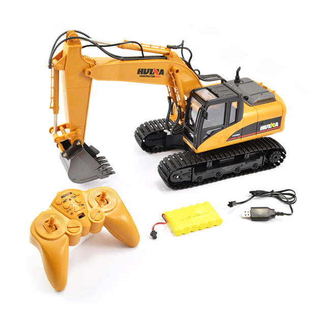 Huina 1/14th Scale RC Excavator with 2.4Ghz Radio System and Die Cast ...