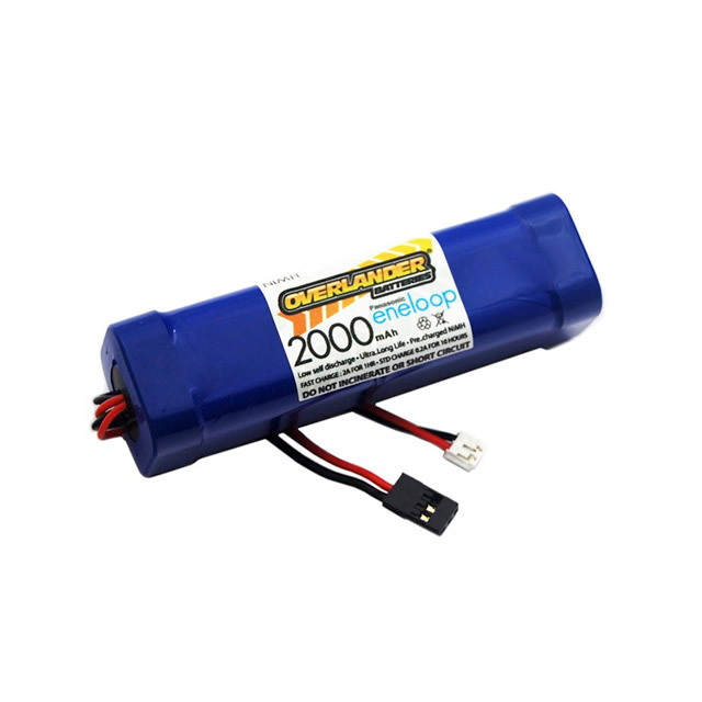 Batterie Voltz 9.6V 2000mAh Pour émetteur RC - Compatible JR, Spektrum, Etronix, Tamco (format Carré)